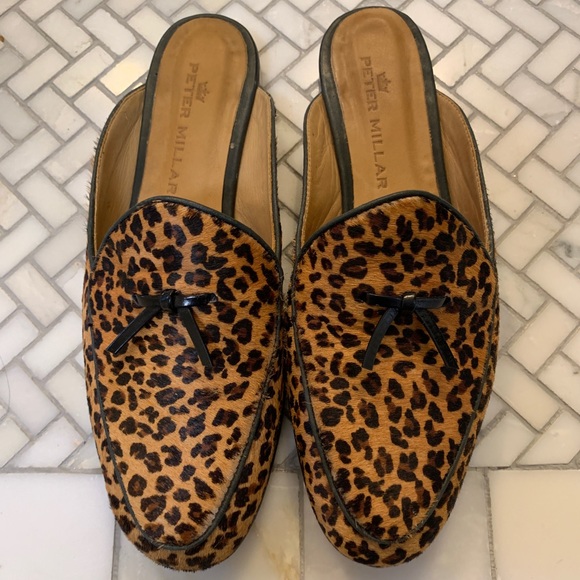 Peter Millar Shoes - Peter Millar Leopard Slides - worn once